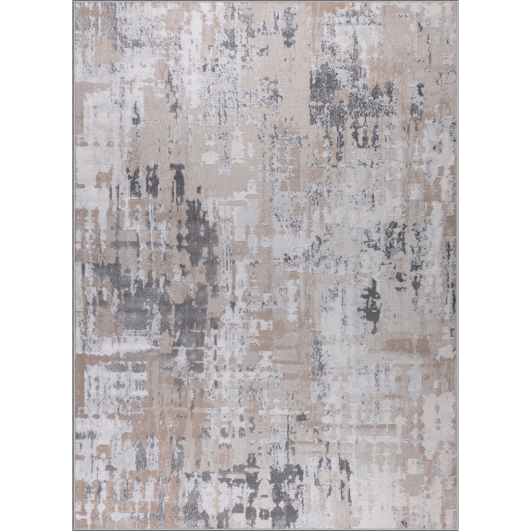 Tapis Abstrait Moderne Gris/Beige Noida