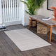 Tapis Scandinave Rayé Gris/Blanc Skokie