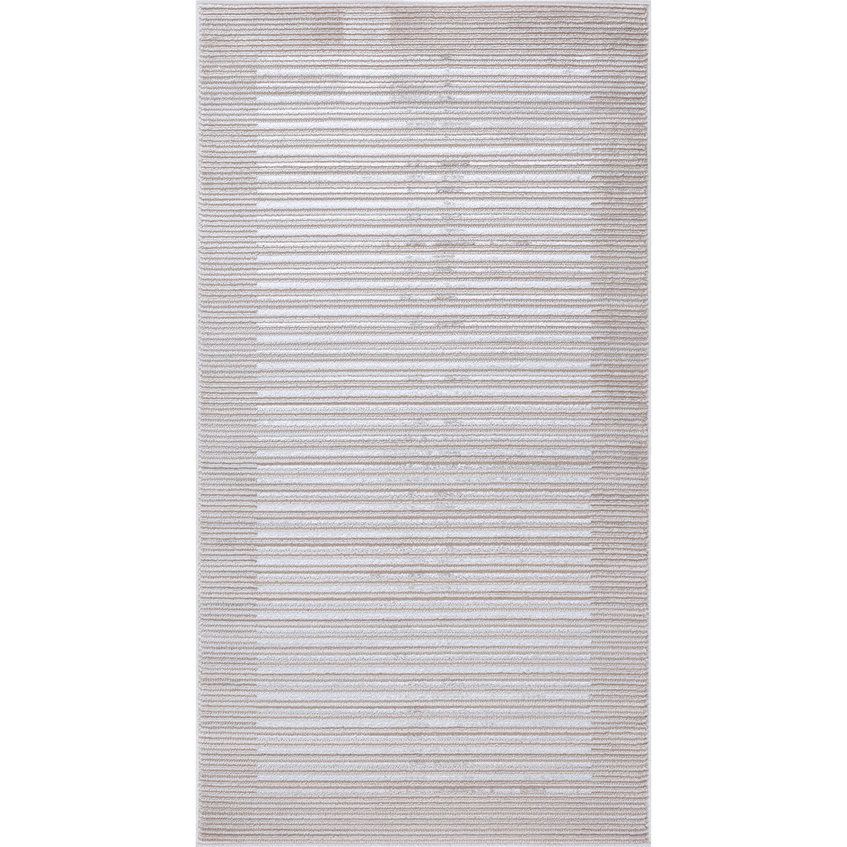 Tapis SURYA Skokie scandinave, motif rayures fines en relief, beige et crème, vue 2