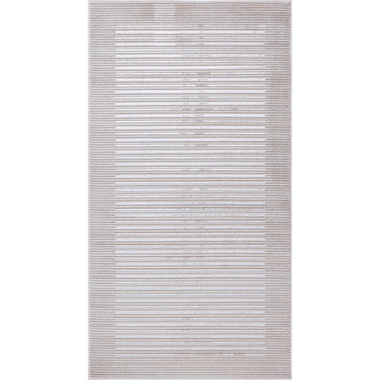 Tapis Scandinave Rayé Gris/Blanc Skokie