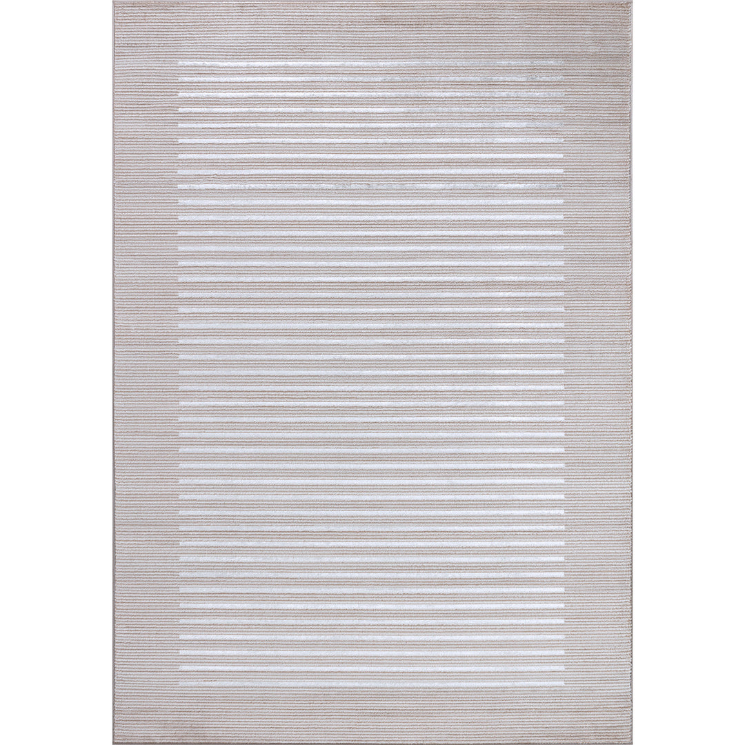Tapis Scandinave Rayé Gris/Blanc Skokie