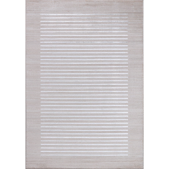 Tapis Scandinave Rayé Gris/Blanc Skokie