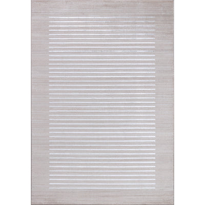 Tapis Scandinave Rayé Gris/Blanc Skokie