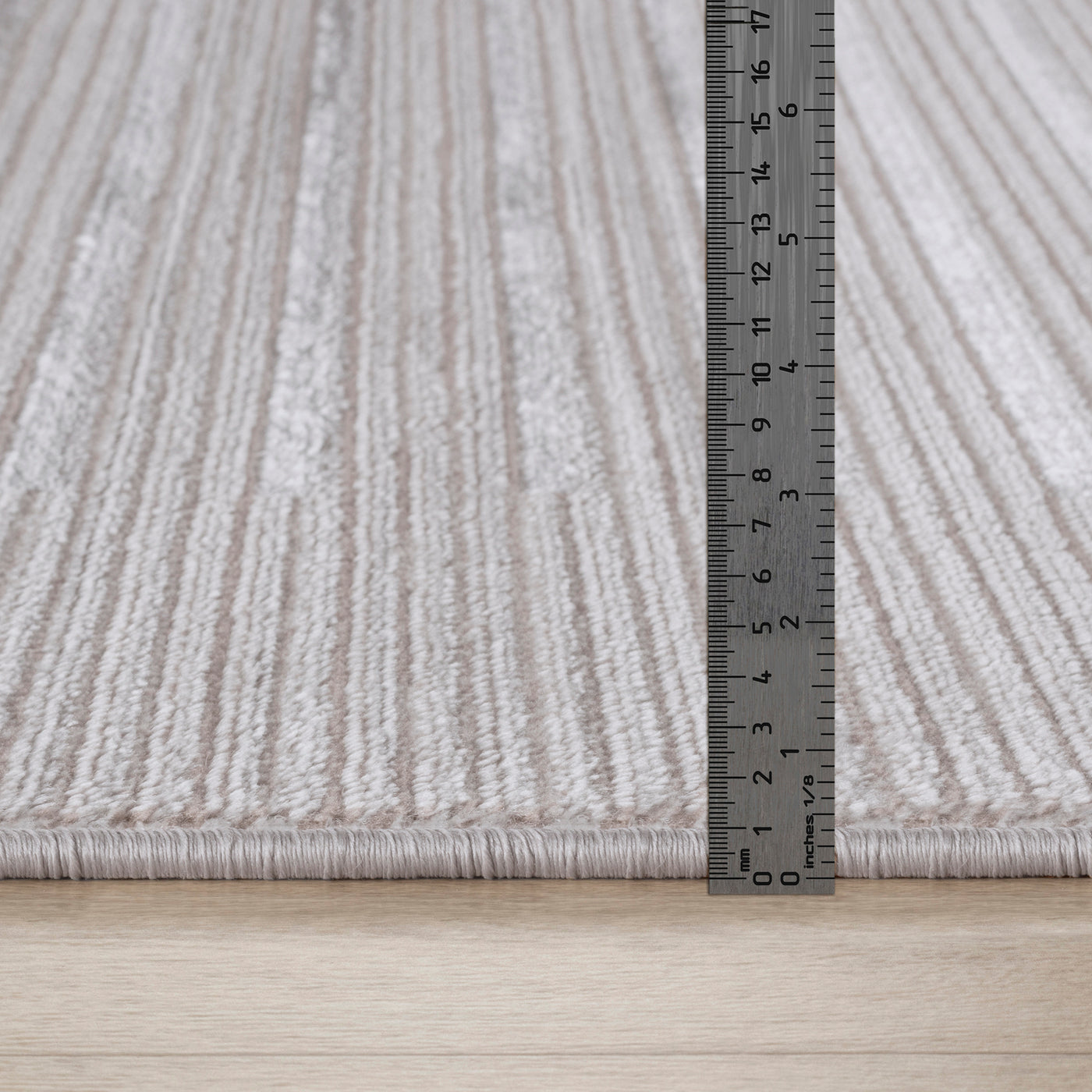 Tapis Scandinave Rayé Gris/Blanc Skokie