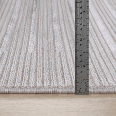 Tapis Scandinave Rayé Gris/Blanc Skokie