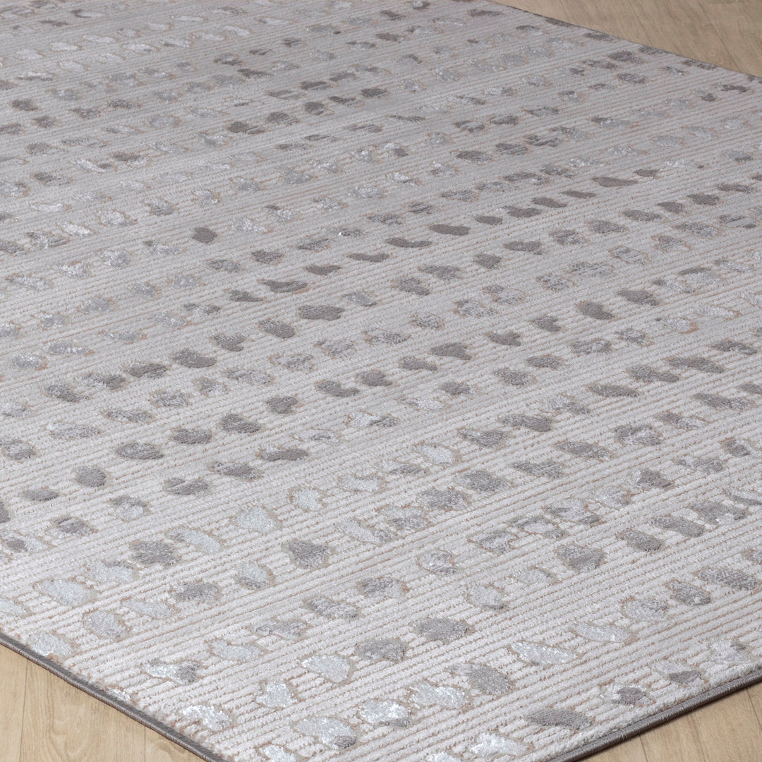 Tapis Scandinave à Pois Gris/Blanc Rosemont