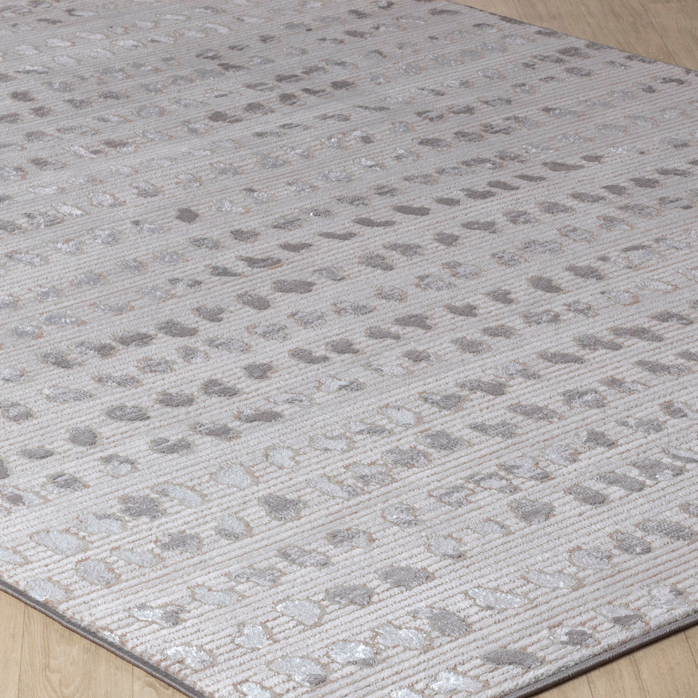 Tapis Scandinave à Pois Gris/Blanc Rosemont