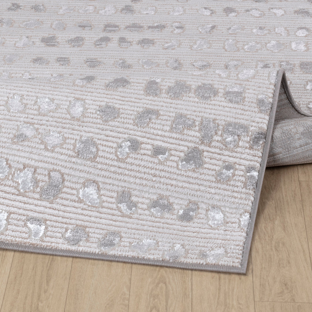 Tapis Scandinave à Pois Gris/Blanc Rosemont