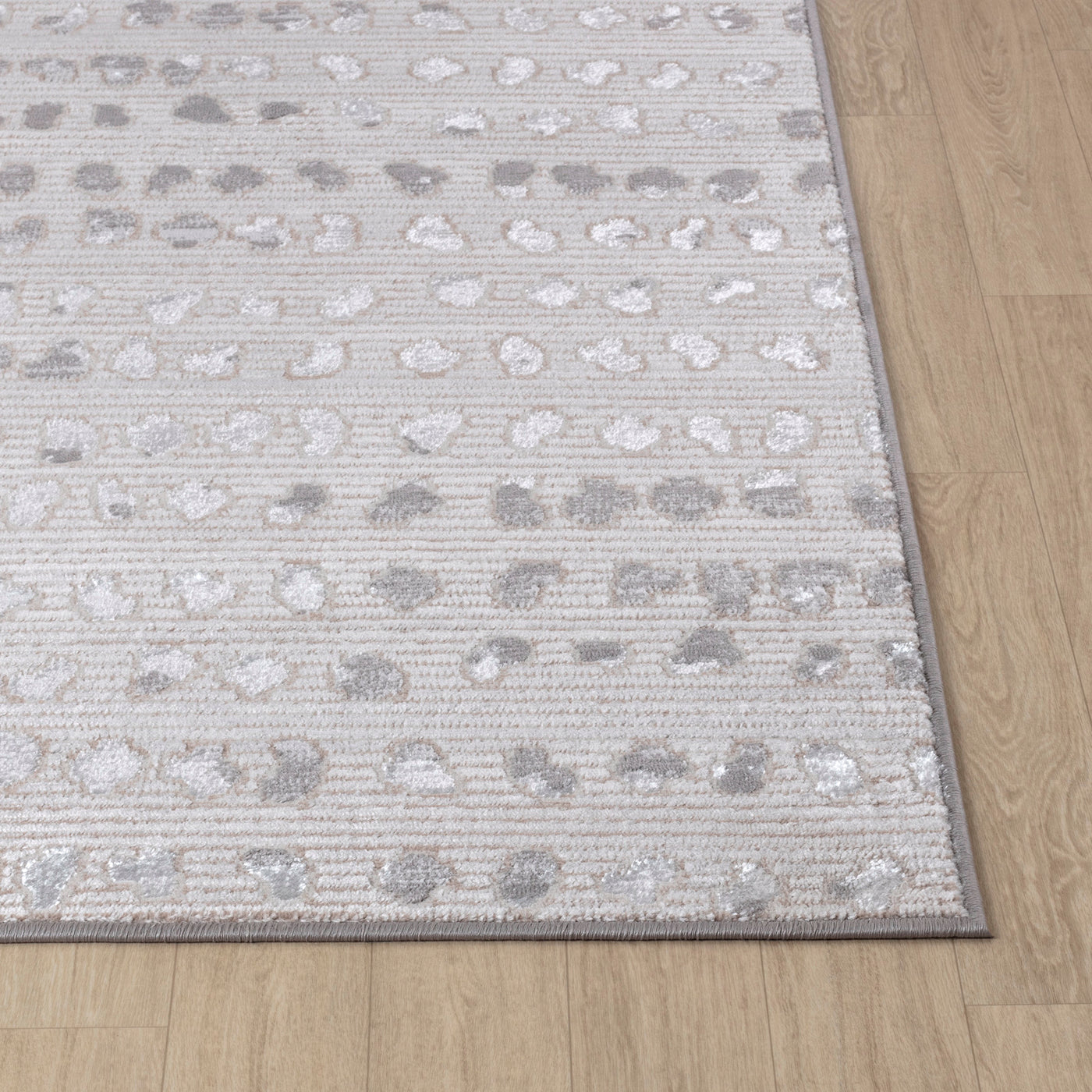 Tapis Scandinave à Pois Gris/Blanc Rosemont