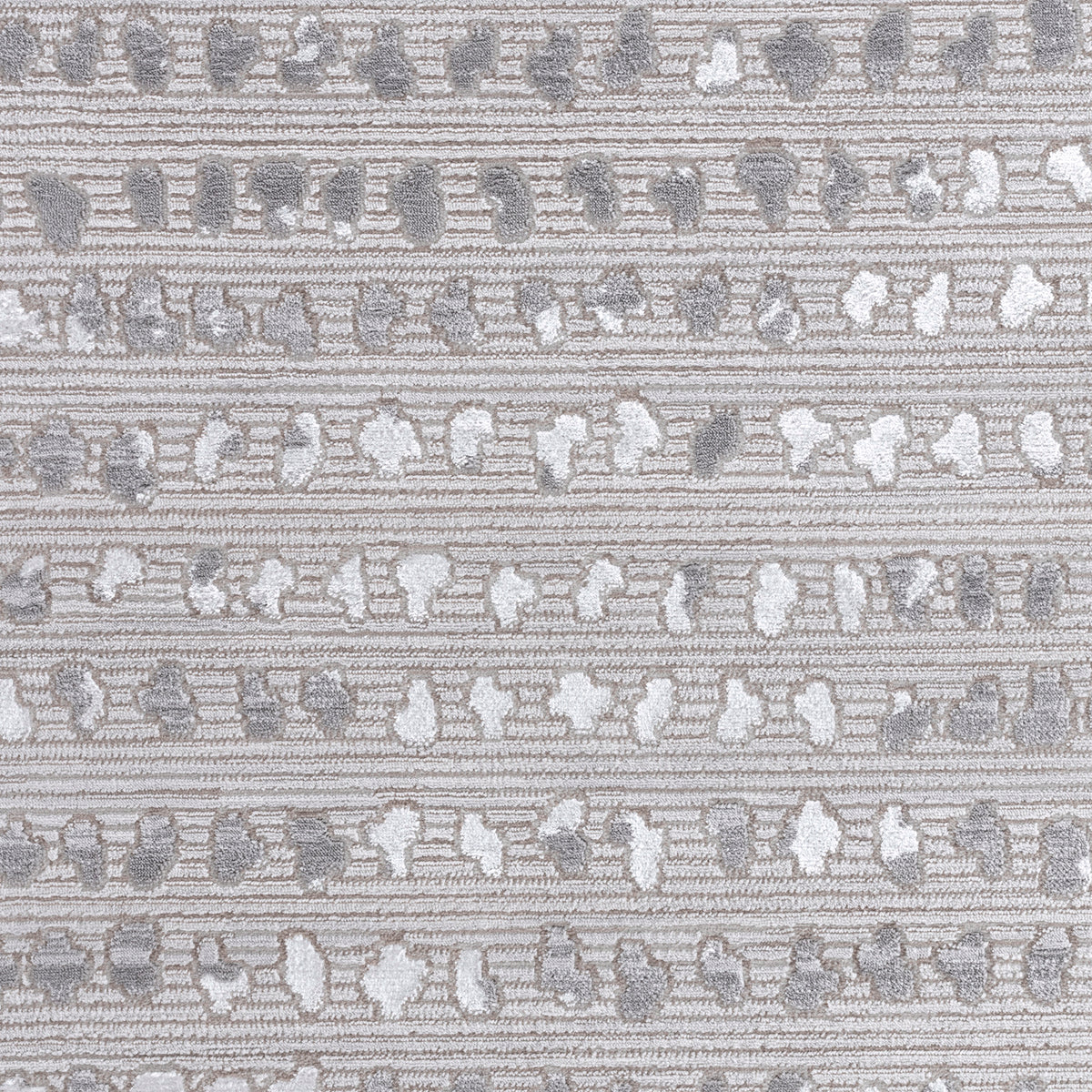 Tapis SURYA Rosemont scandinave, motif pois en relief gris et blanc, vue 8