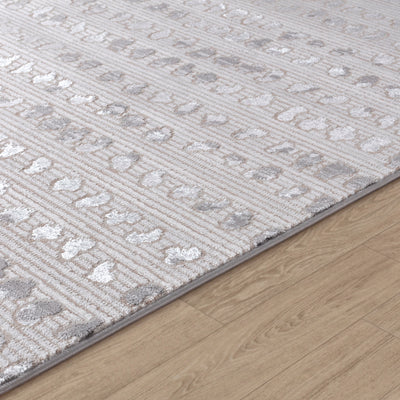 Tapis Scandinave à Pois Gris/Blanc Rosemont