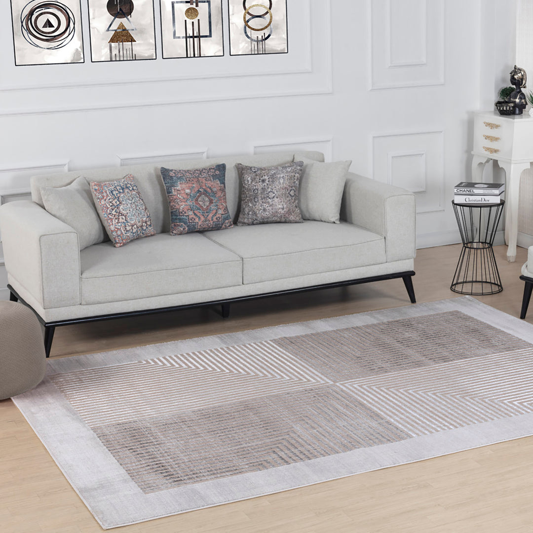 Tapis Scandinave Bohème Gris/Beige Charlestown