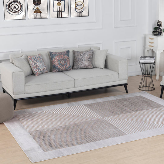 Tapis Scandinave Bohème Gris/Beige Charlestown