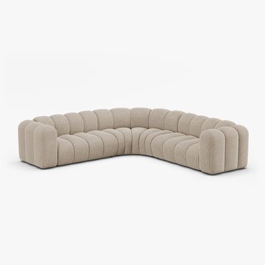 Canapé d'angle MICADONI Lupine chenille beige — photo produit