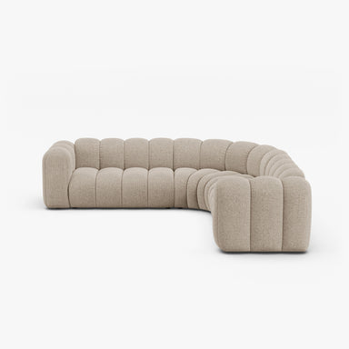 Canapé d'angle MICADONI Lupine chenille beige — photo produit