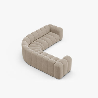 Canapé d'angle MICADONI Lupine chenille beige — photo produit