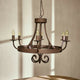 Lustre LOBERON Montarouse en métal effet rouillé marron — photo produit