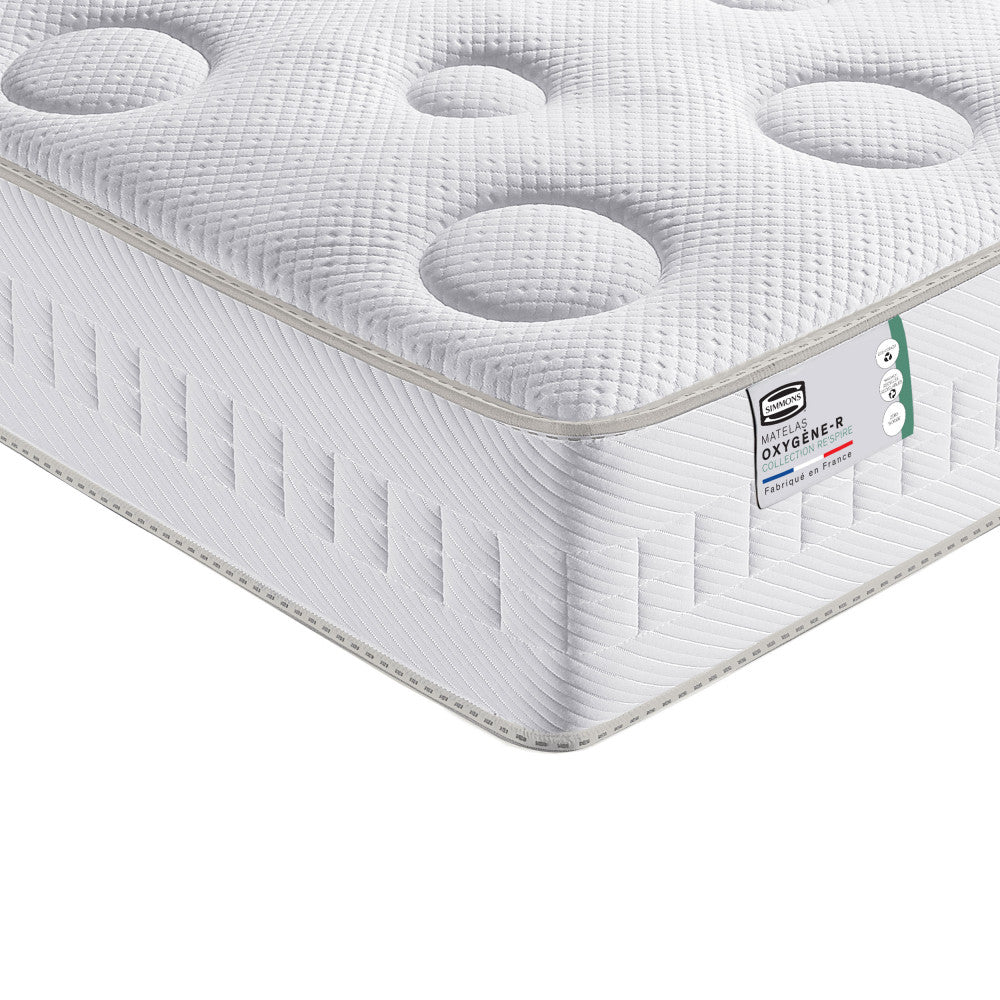 Matelas Simmons OXYGÈNE-R 100% ressorts, épaisseur 26cm, accueil moelleux 160x200cm