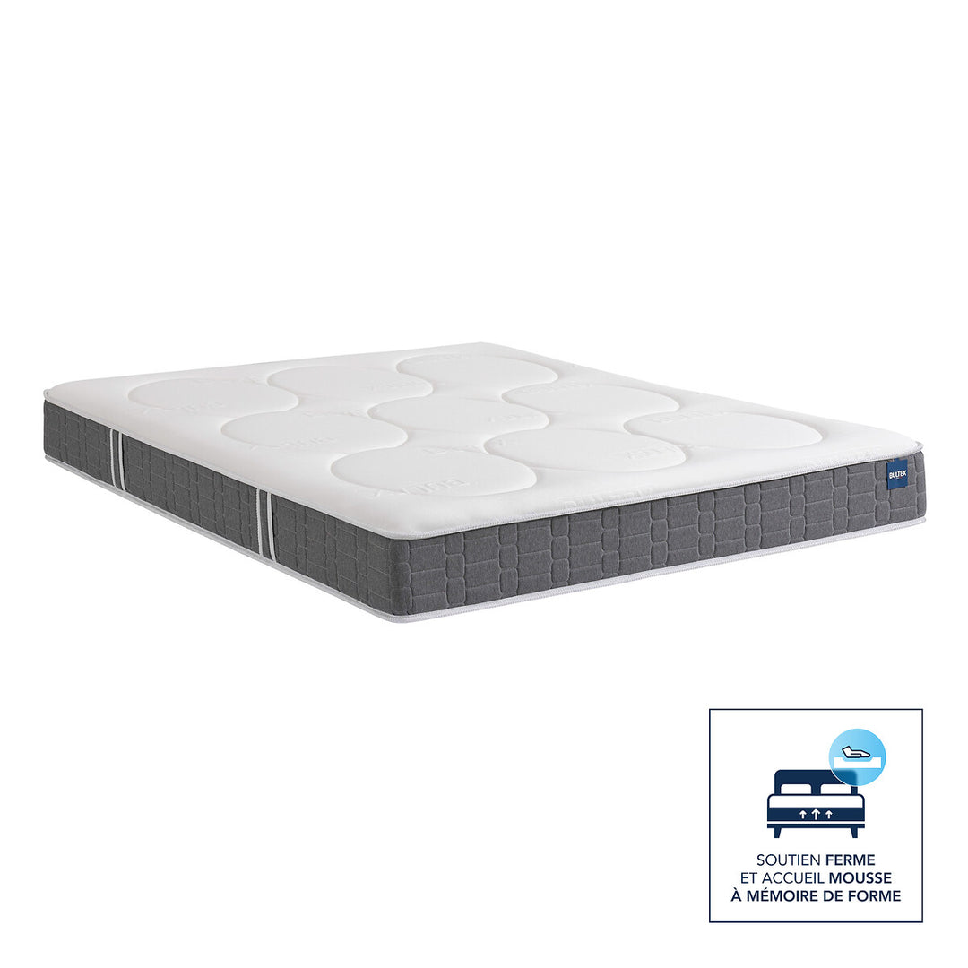 Matelas BULTEX mousse, soutien ferme, accueil enveloppant, 160x200cm