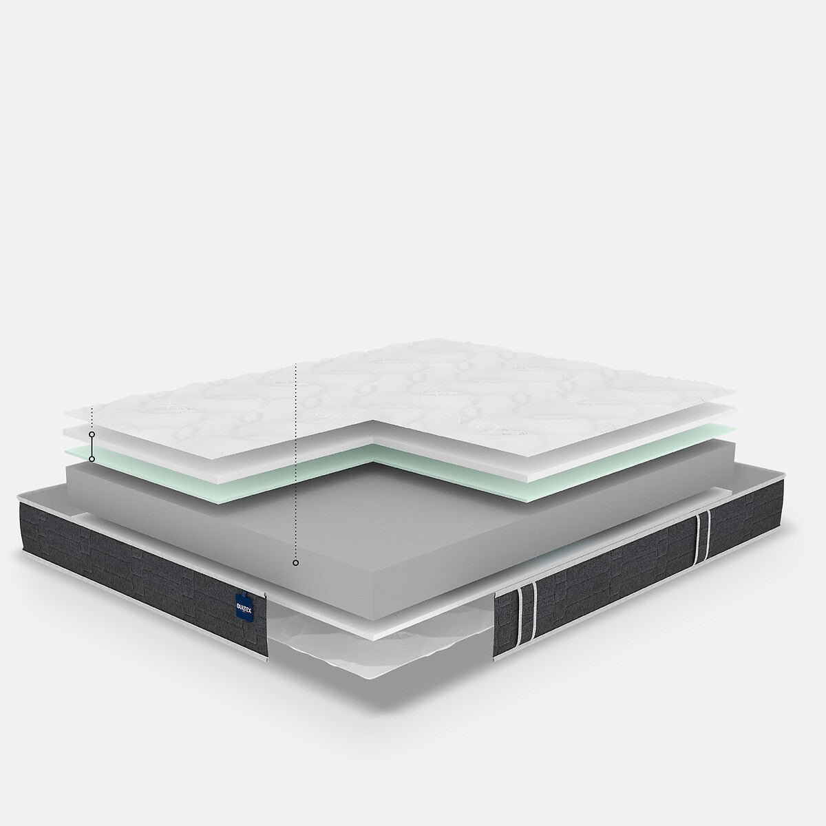 Matelas BULTEX mousse, soutien ferme, accueil moelleux, 80x200cm