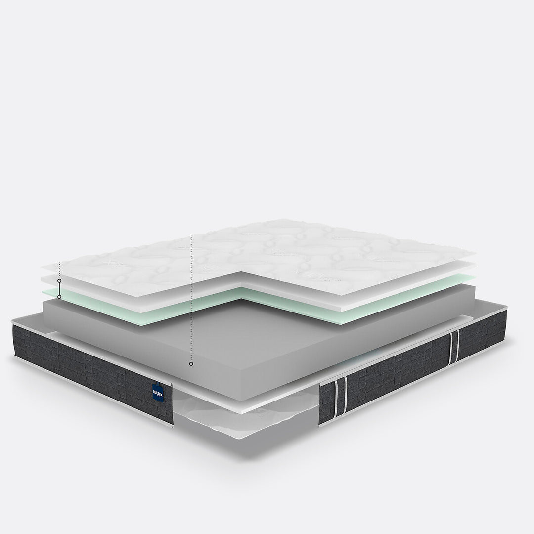 Matelas BULTEX mousse, soutien ferme, accueil moelleux, 160x200cm