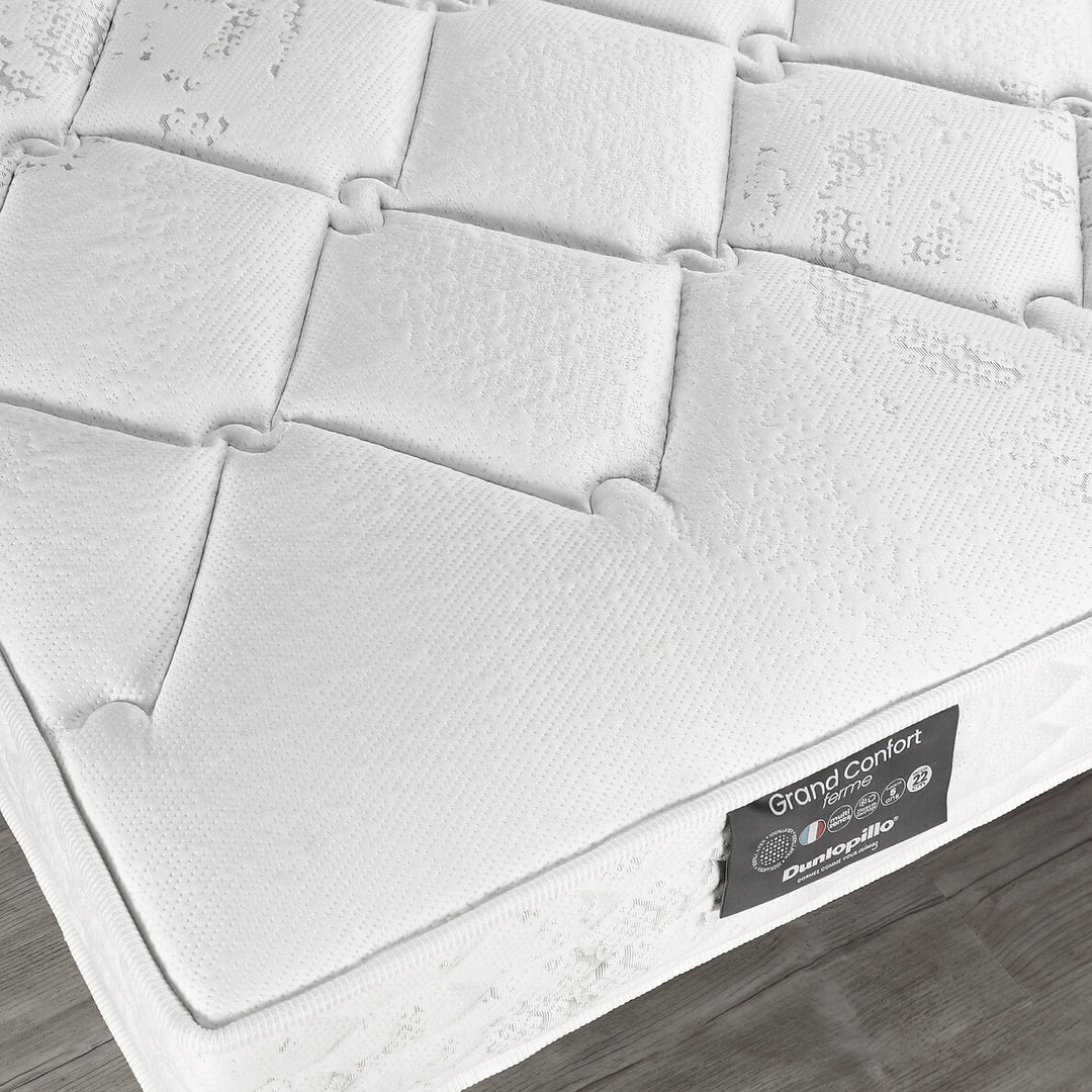 Matelas DUNLOPILLO latex, soutien ferme, accueil ferme, 160x200cm