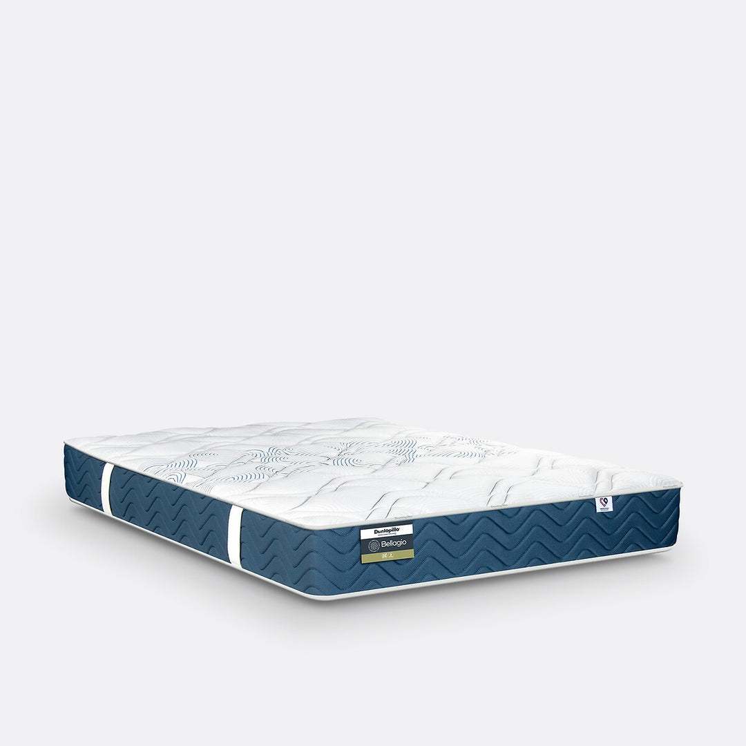 Matelas DUNLOPILLO Bellagio latex, soutien ferme, accueil moelleux, 140x190cm