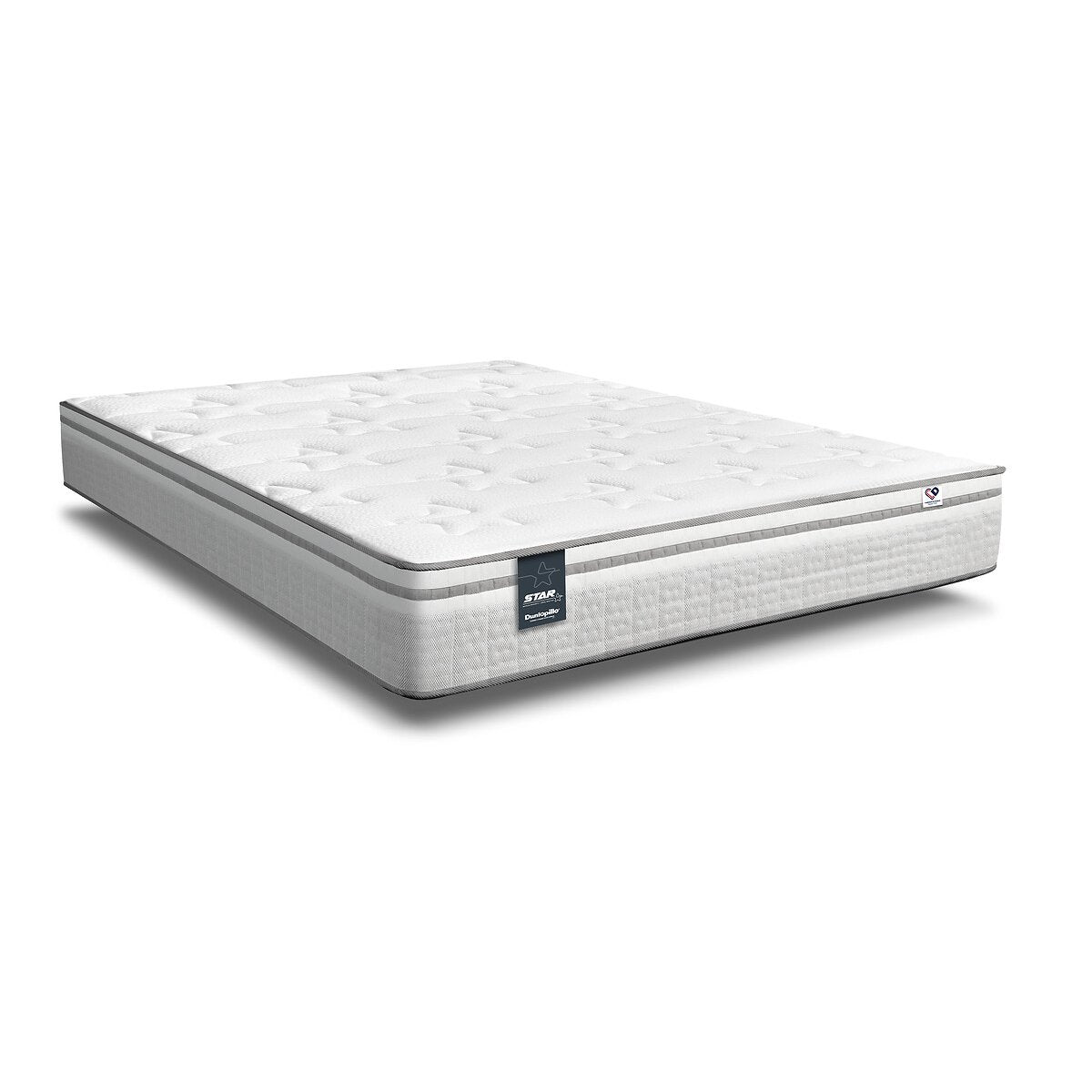 Matelas DUNLOPILLO STAR ressorts ensachés, soutien ferme, accueil mi-ferme, 140x190cm