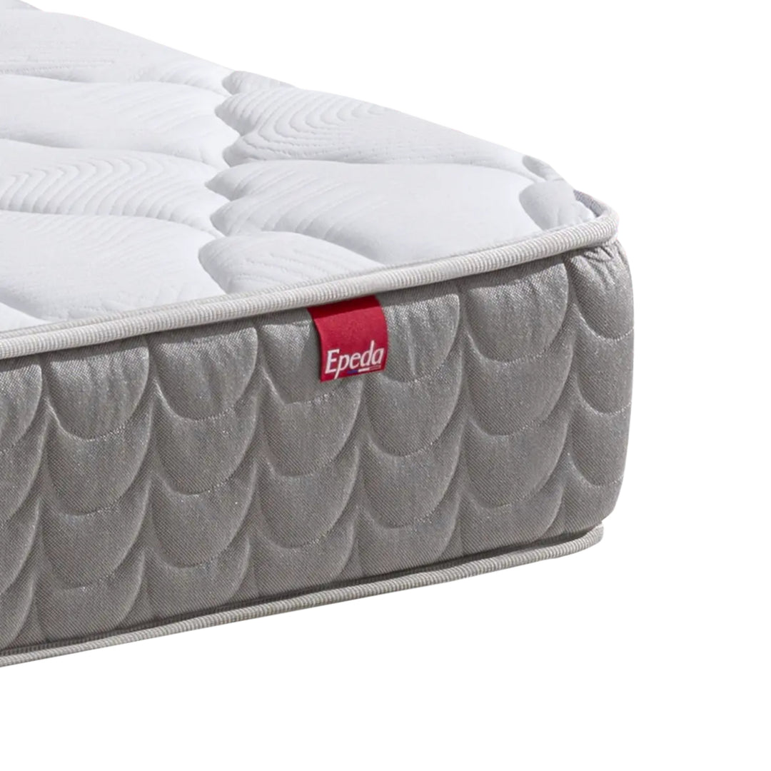 Ensemble matelas Erisia et sommier tapissier nature EPEDA 140x190cm