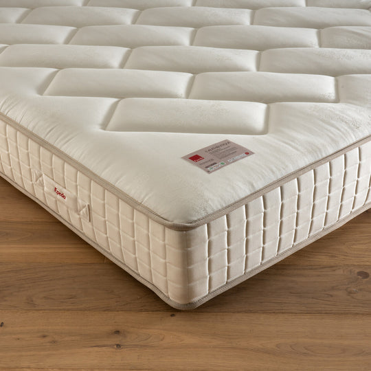 Matelas EPEDA ressorts ensachés, soutien soutien ferme, accueil confort moelleux, accueil cocooning, 140x190cm