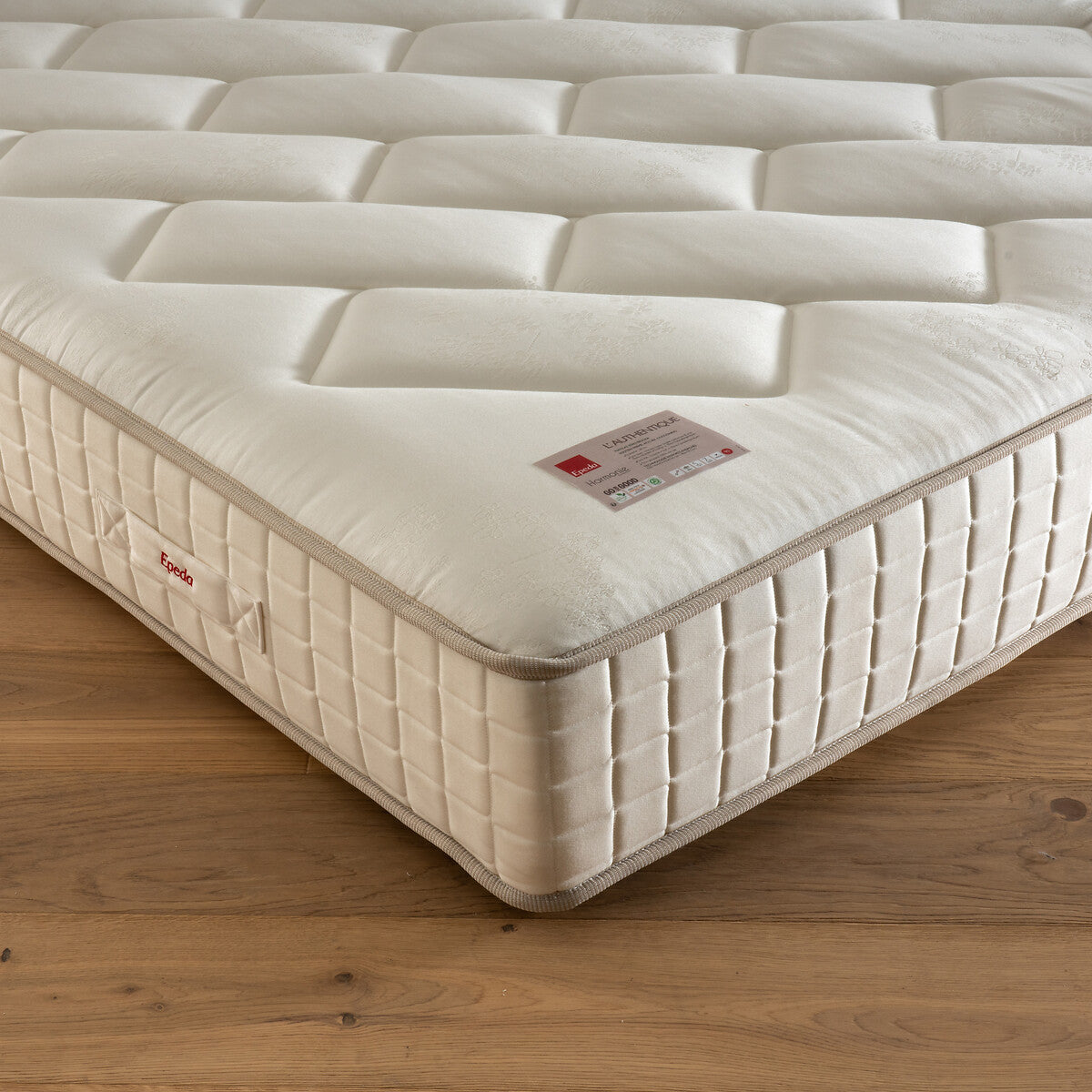Matelas EPEDA ressorts ensachés, soutien soutien ferme, accueil confort moelleux, accueil cocooning, 160x200cm