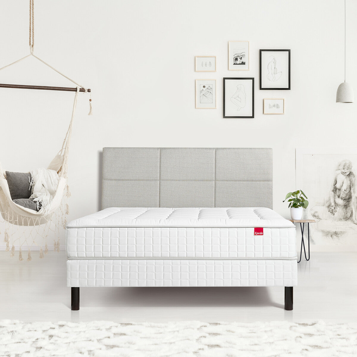 Matelas EPEDA ressorts, soutien soutien ferme, accueil confort et accueil moelleux, 180x200cm