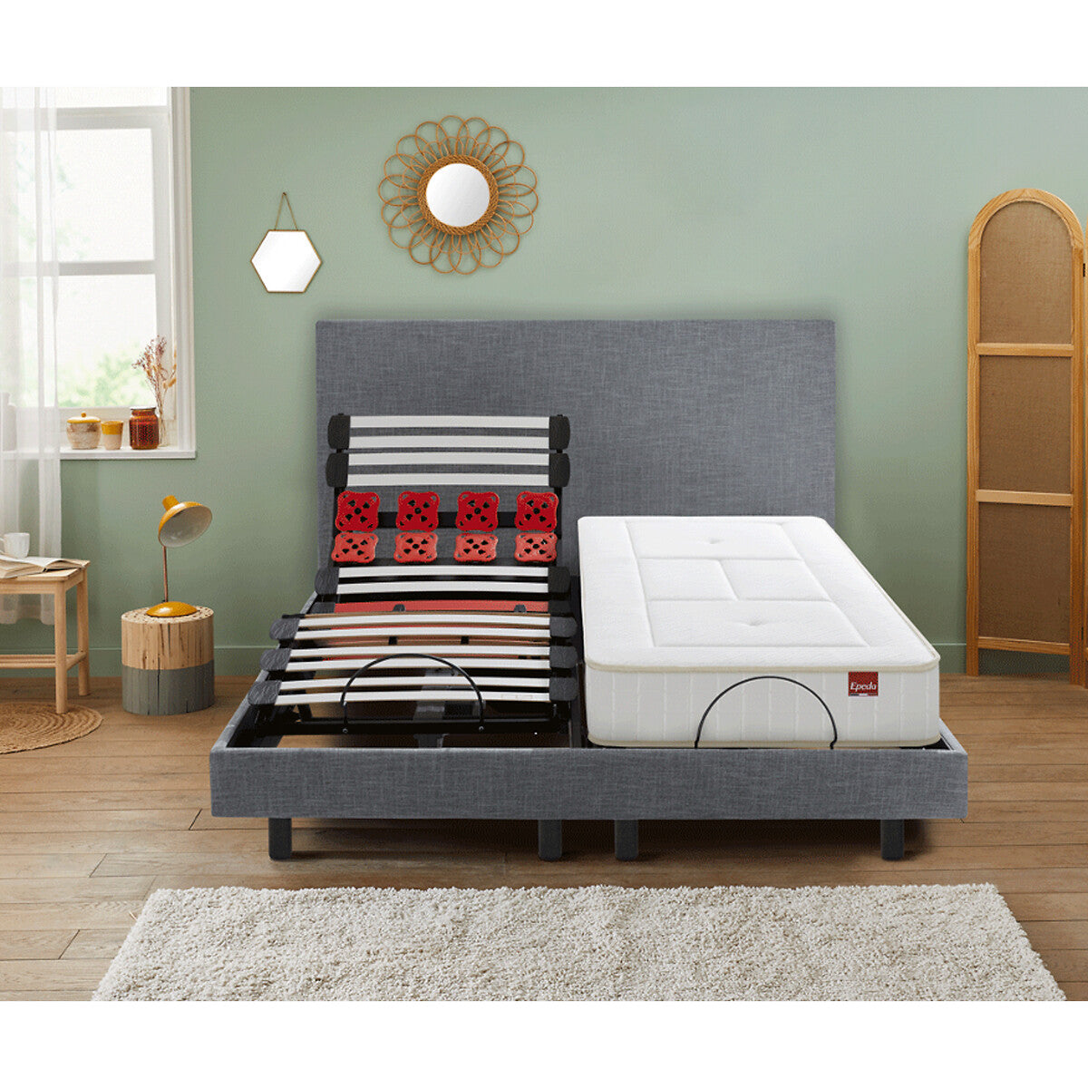 Matelas EPEDA ressorts ensachés, soutien équilibré, accueil enveloppant, 80x200cm