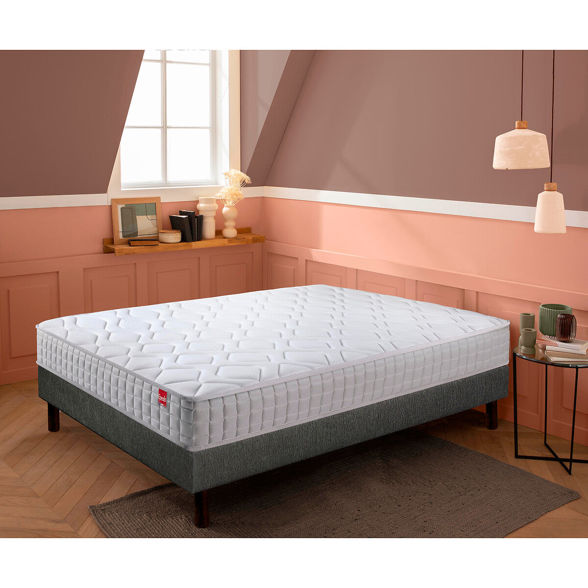 Matelas EPEDA 560 ressorts ensachés, soutien ferme, accueil ferme, 160x200cm