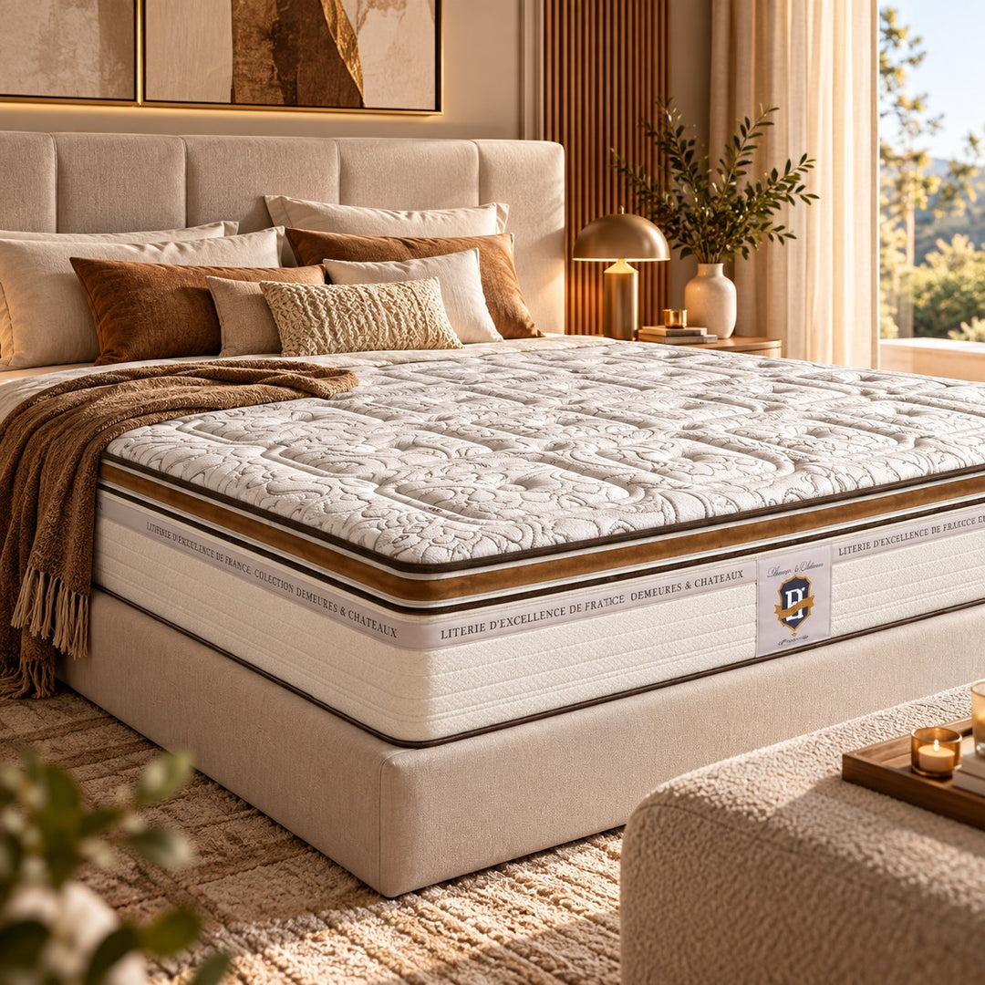 Matelas hybride LITERIE HOTELIERE DE FRANCE Renaissance 160x200cm avec surmatelas intégré