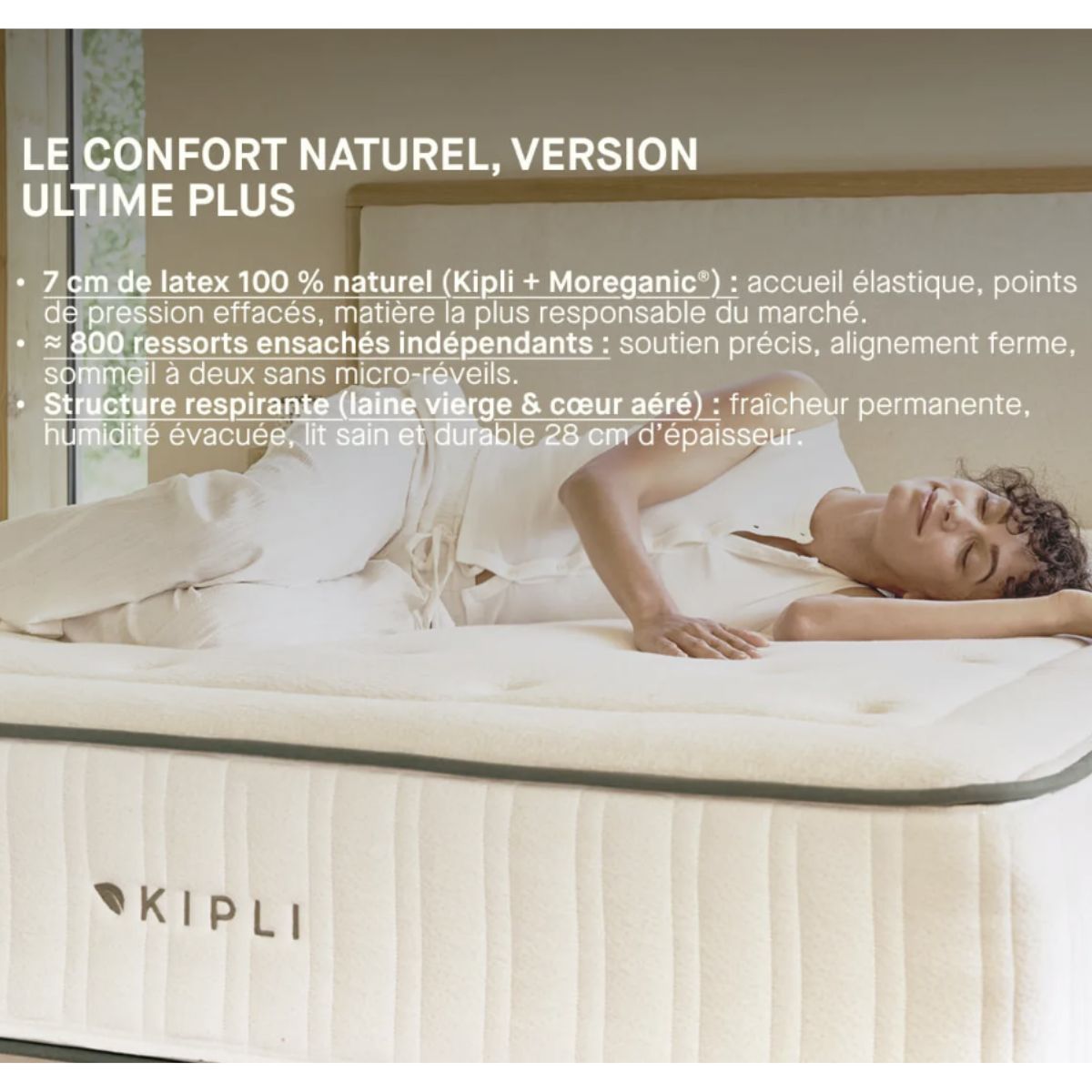 Matelas KIPLI Hybride Ultime 160x200cm