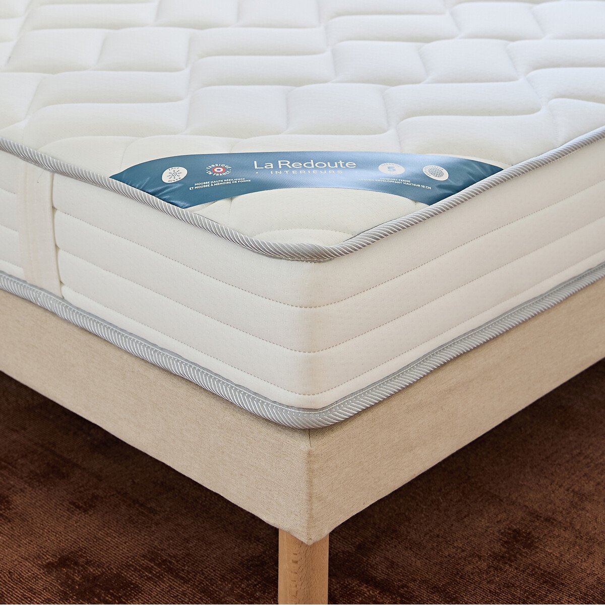 Matelas LA REDOUTE mousse, soutien ferme, accueil enveloppant, 160x200cm