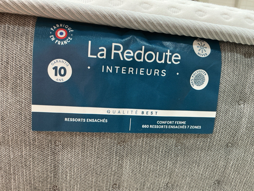 Matelas LA REDOUTE 660 ressorts ensachés, soutien ferme, accueil moelleux, 160x200cm