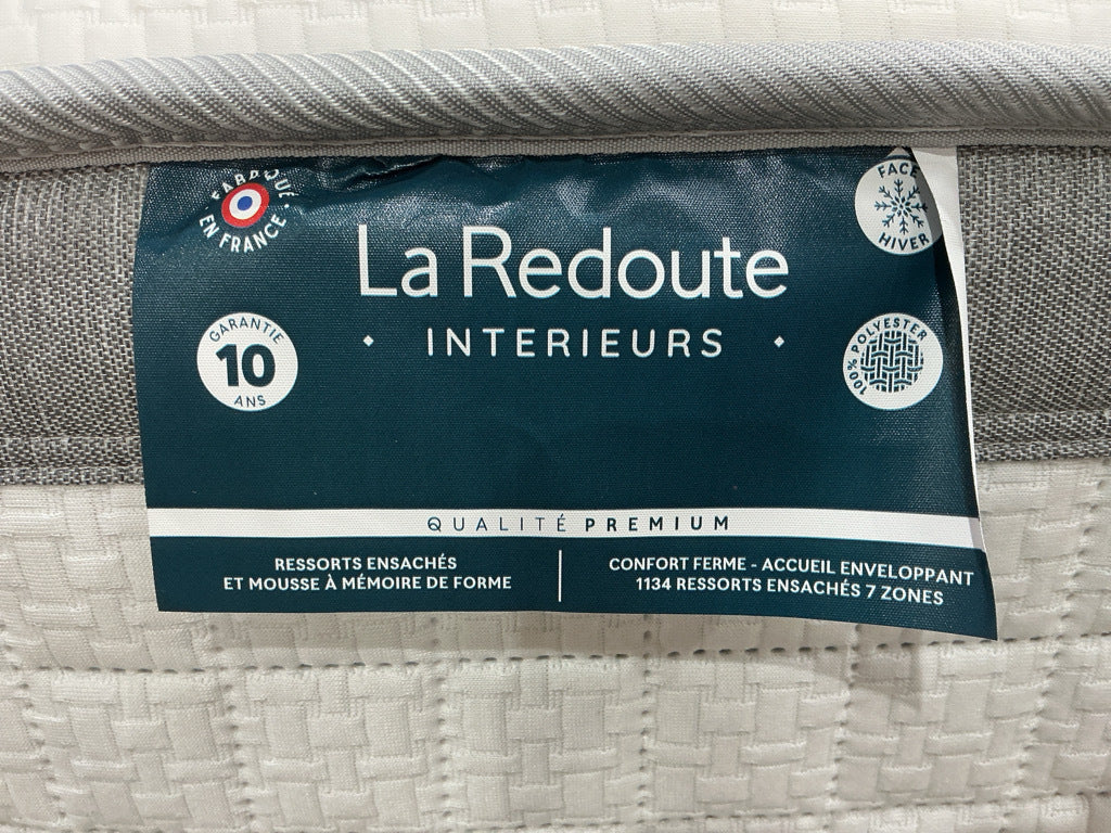 Matelas LA REDOUTE Premium 1134 ressorts ensachés, soutien ferme, accueil enveloppant, 160x200cm
