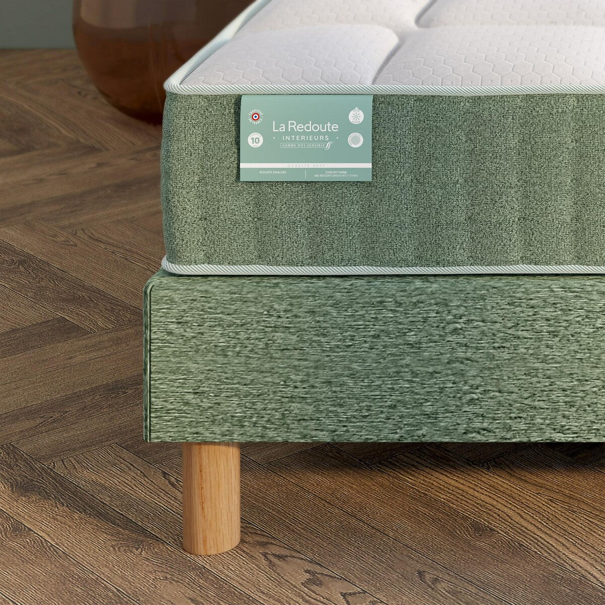 Matelas LA REDOUTE dos sensible 672 ressorts ensachés, soutien ferme, accueil moelleux, 180x200cm