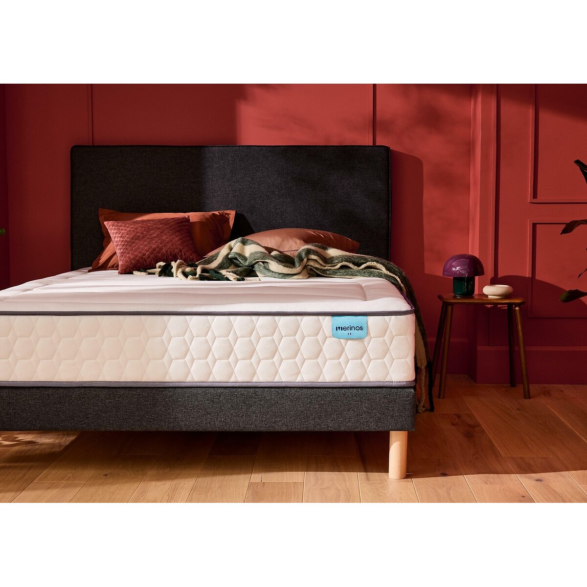 Matelas MERINOS 580 ressorts ensachés, soutien ferme, accueil moelleux, 180x200cm