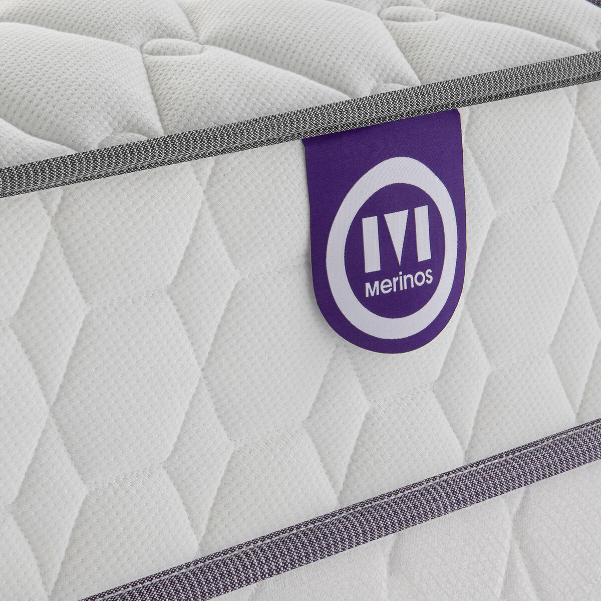 Matelas MERINOS Well Bed 520 ressorts ensachés, soutien ferme, accueil moelleux, 160x200cm