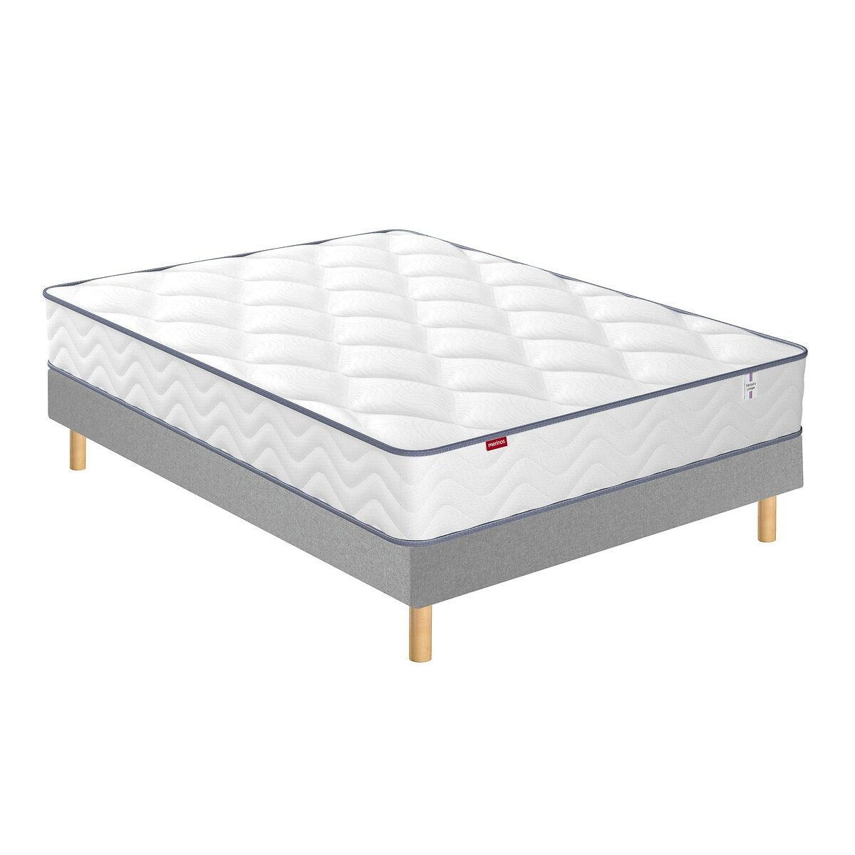 Matelas MERINOS 580 ressorts ensachés, soutien ferme, accueil moelleux, 140x190cm