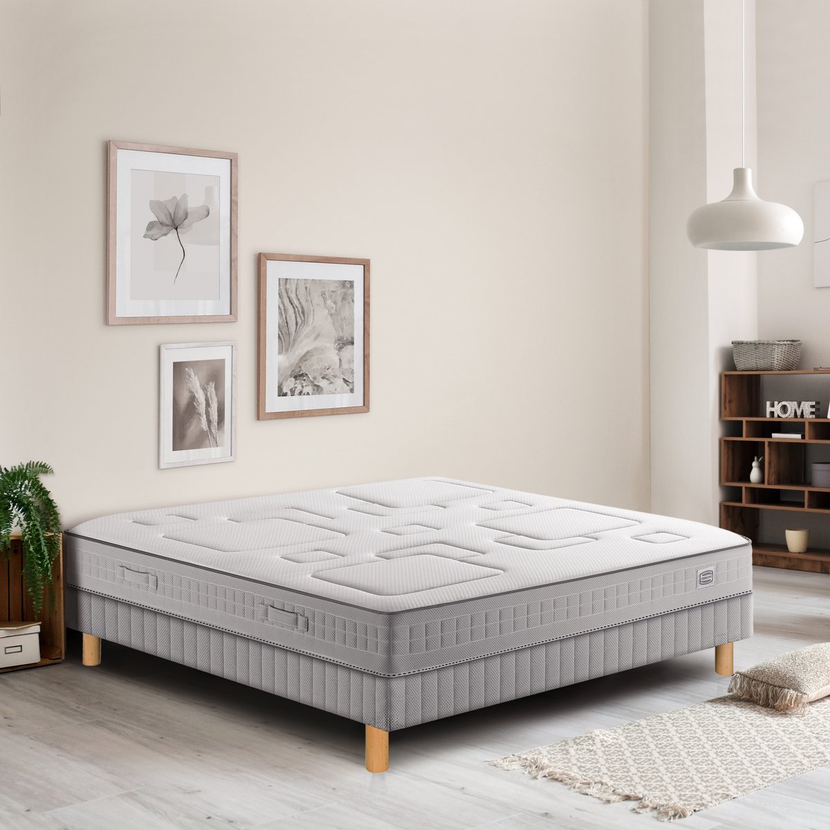 Matelas SIMMONS EQUILIBRE ressorts ensachés, soutien ferme, accueil morphologique, 160x200cm