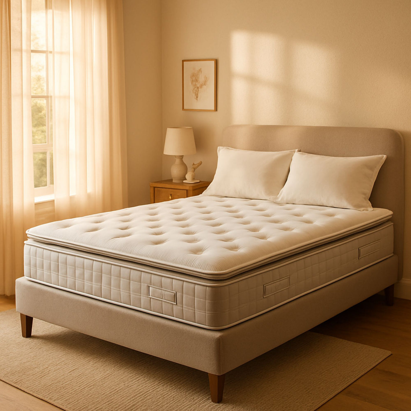 Matelas Simmons SW5 160x200cm à ressorts ensachés avec Surmatelas
