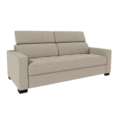 Canapé ALINEA 3 places convertible avec matelas Bultex en pop avec accoudoirs 15cm - beige