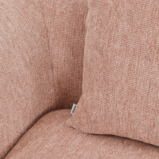 Méridienne d'angle gauche SKLUM Coco en tissu chenille épais Rose Quartz