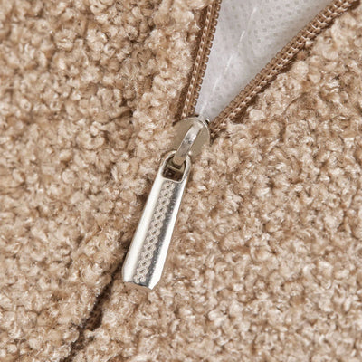 Méridienne droite SKLUM Coco en tissu chenille épais beige