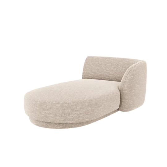 Méridienne MICADONI Miley en tissu chenille beige