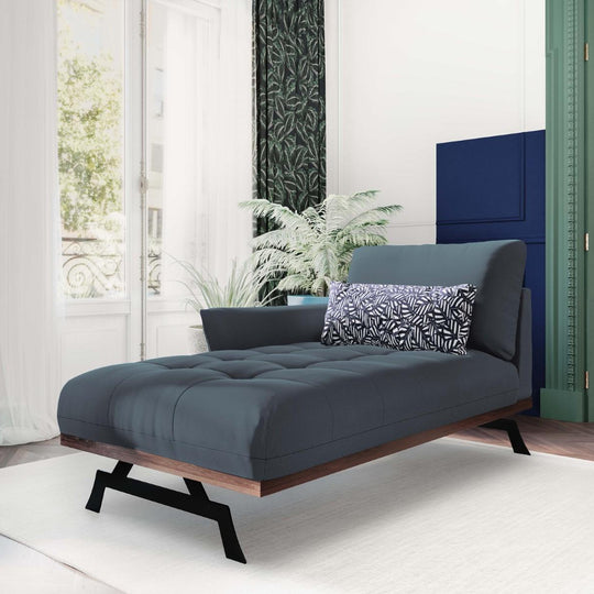 Méridienne Olivier en tissu bleu by Christian LACROIX